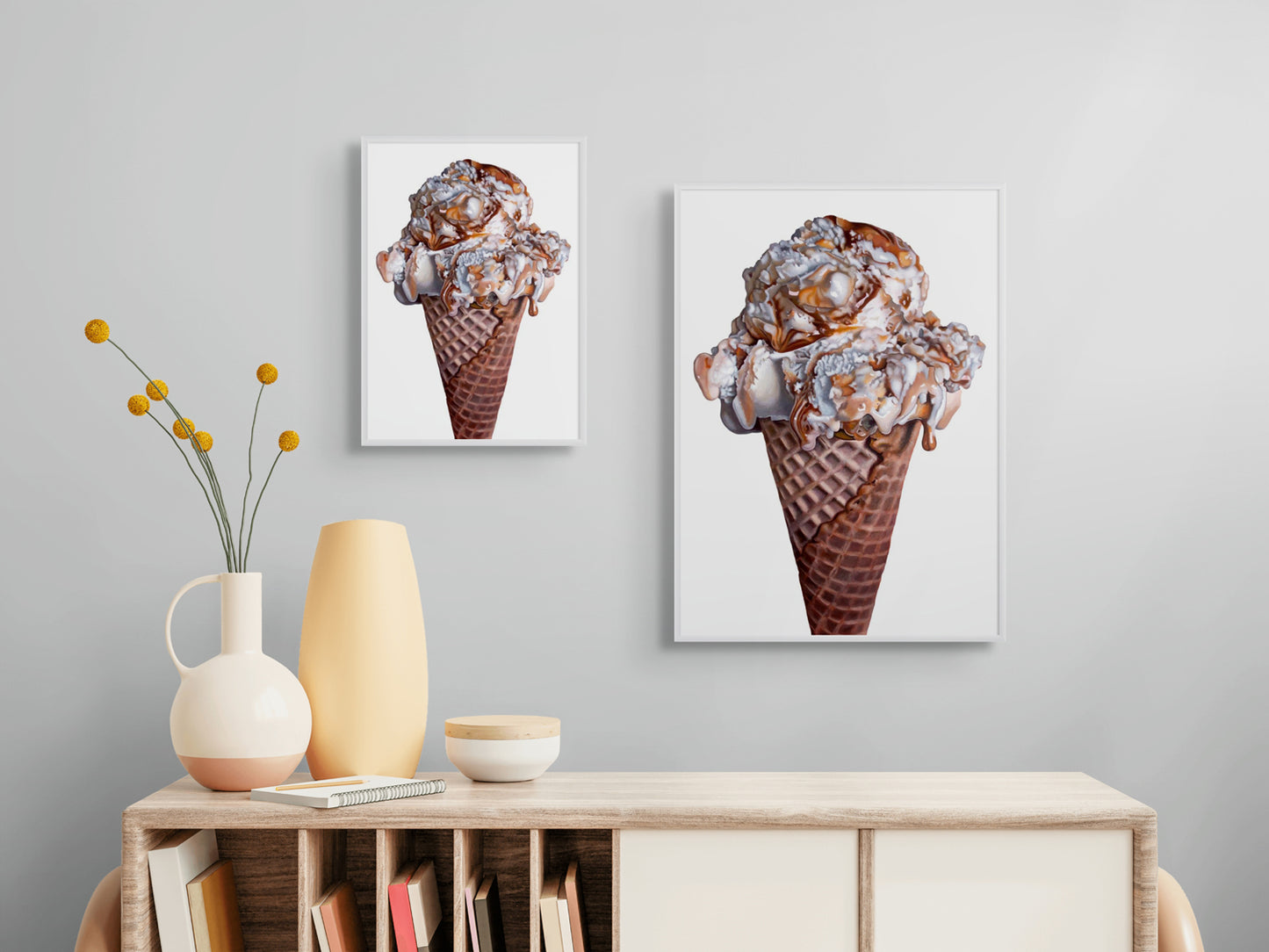 Caramel Swirl Ice Cream Art Print | Open Edition Print