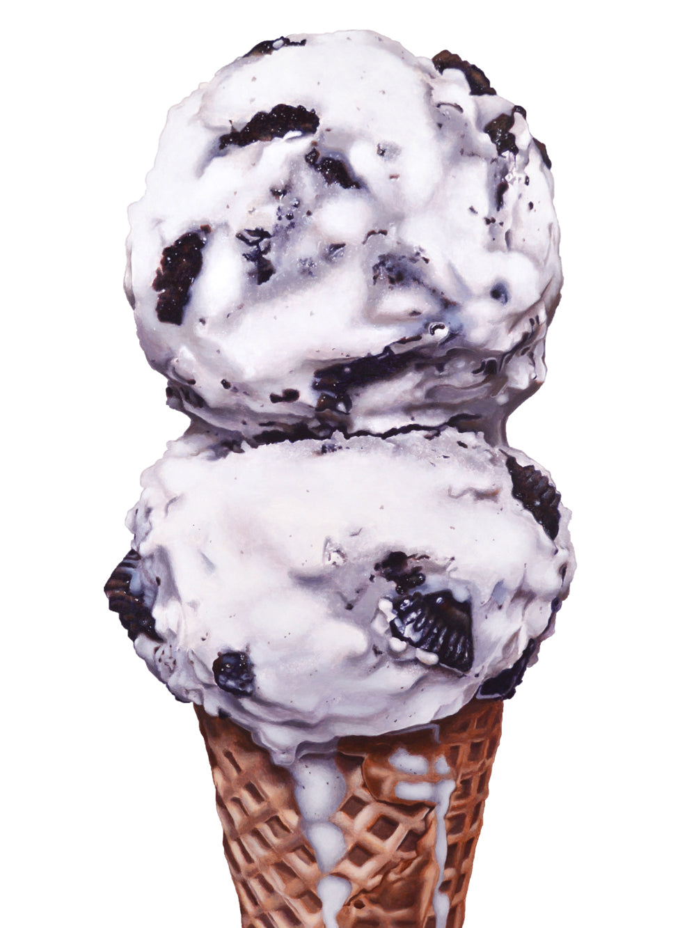 Cookies and Cream 1 Ice Cream Cone Art Print | Limited Edition of 50