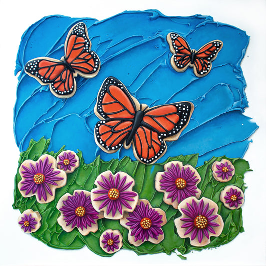 Butterflies in the Sky (Original Acrylic Painting by Kim Testone)