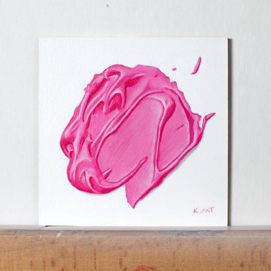 Pink Frosting Swoop Study 1 -- A 4-Hour Twitch Live Painting Study