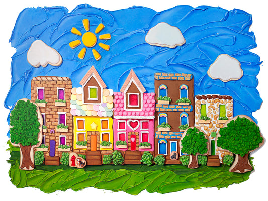 Beautiful Day in the Neighborhood | Cookie Landscape Trompe L'Oeil Series | Open Edition Print