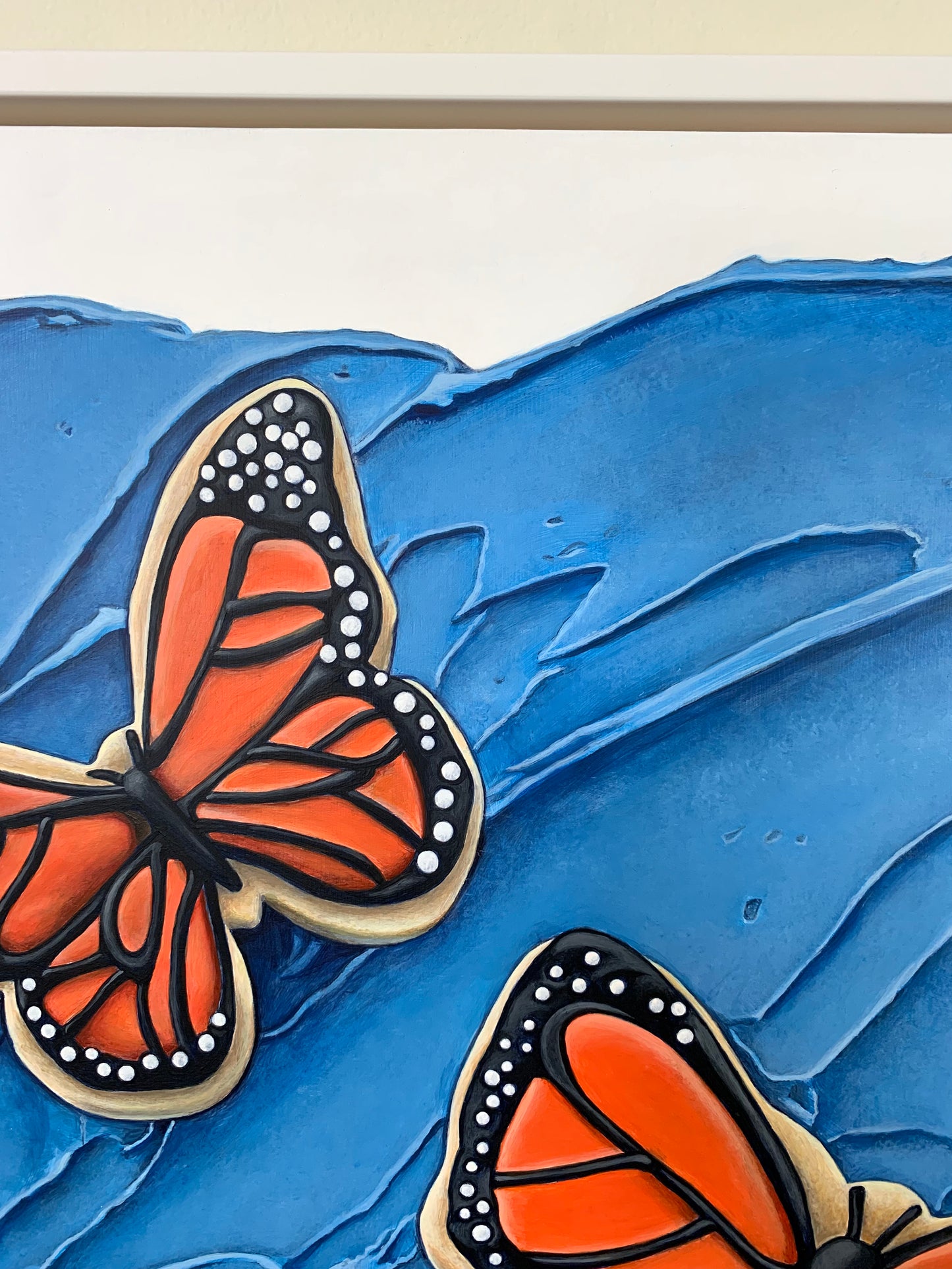 Butterflies in the Sky (Original Acrylic Trompe L'Oeil Painting by Kim Testone)