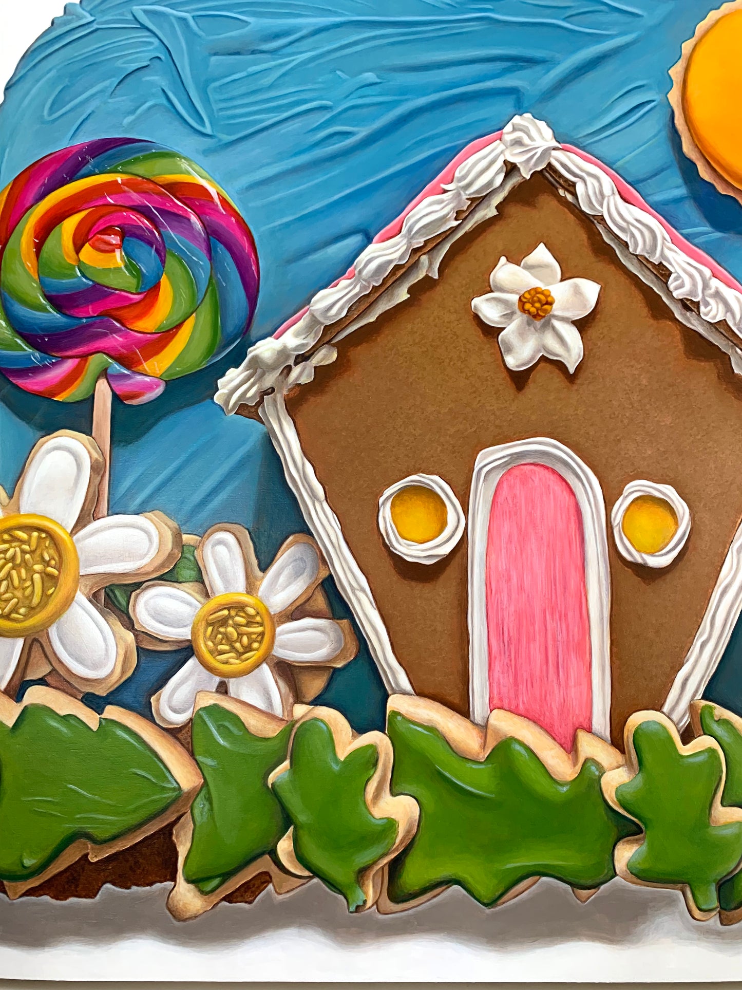Here Comes the Sun (Original Acrylic Trompe L'Oeil Painting by Kim Testone)