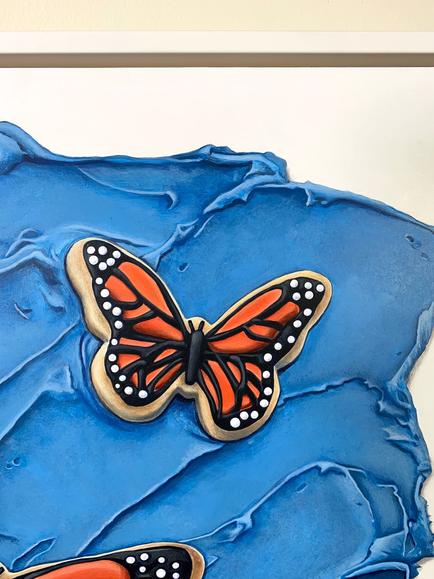 Butterflies in the Sky (Original Acrylic Trompe L'Oeil Painting by Kim Testone)
