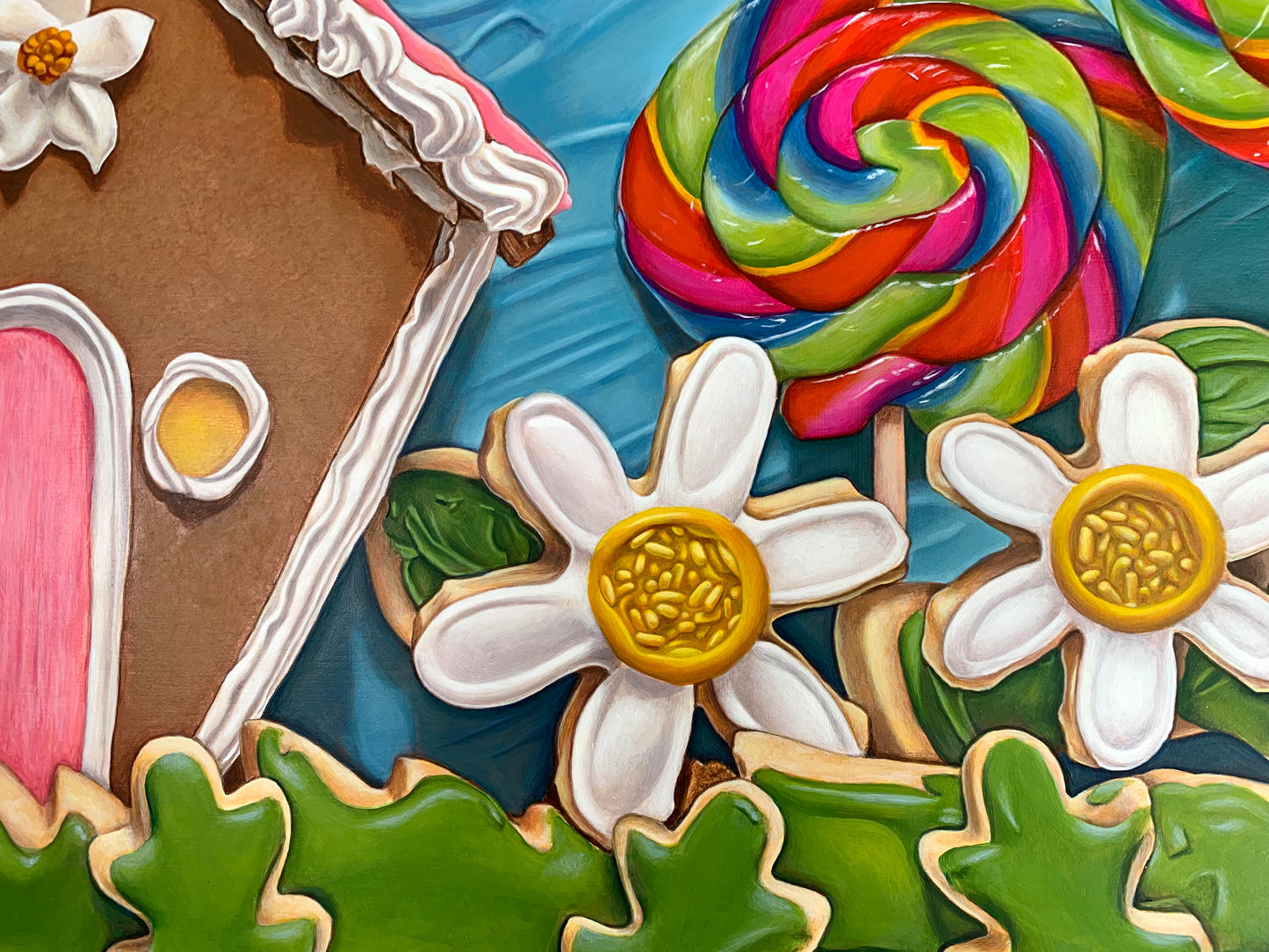 Here Comes the Sun (Original Acrylic Trompe L'Oeil Painting by Kim Testone)