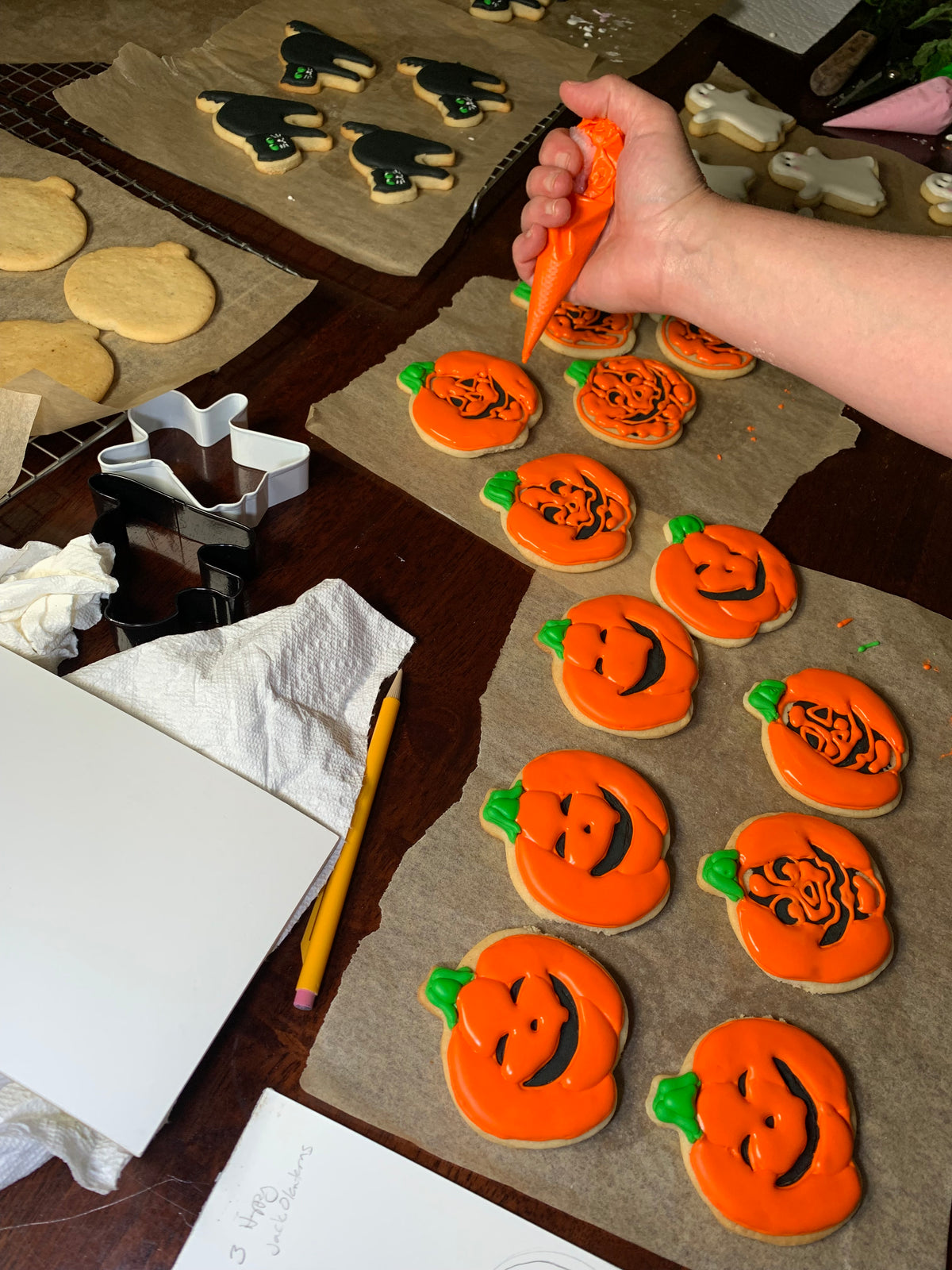 Happy Halloween Cookies (Original Acrylic Trompe L'Oeil Painting by Kim Testone)