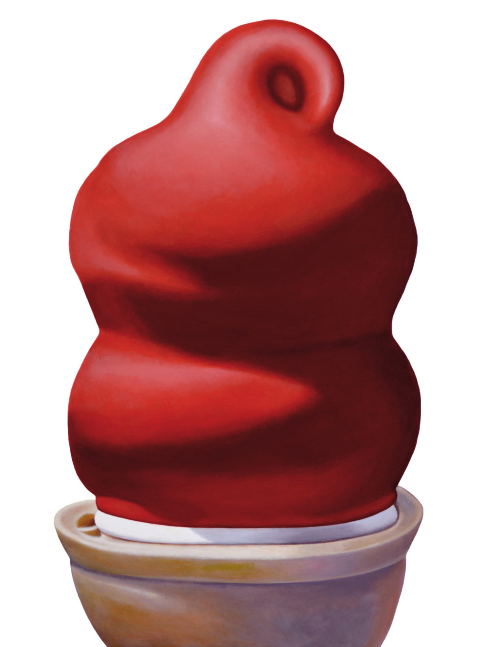 Cherry Dipped Ice Cream Cone Art Print | Limited Edition of 50