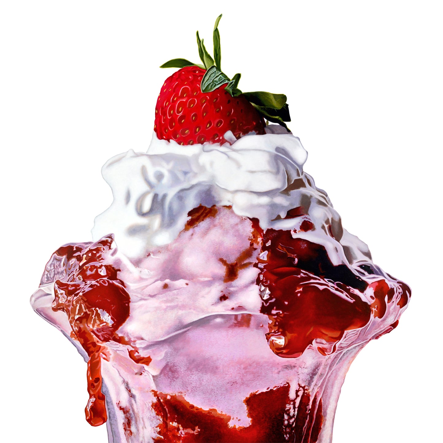 Strawberry Sundae Ice Cream Art Print | Open Edition