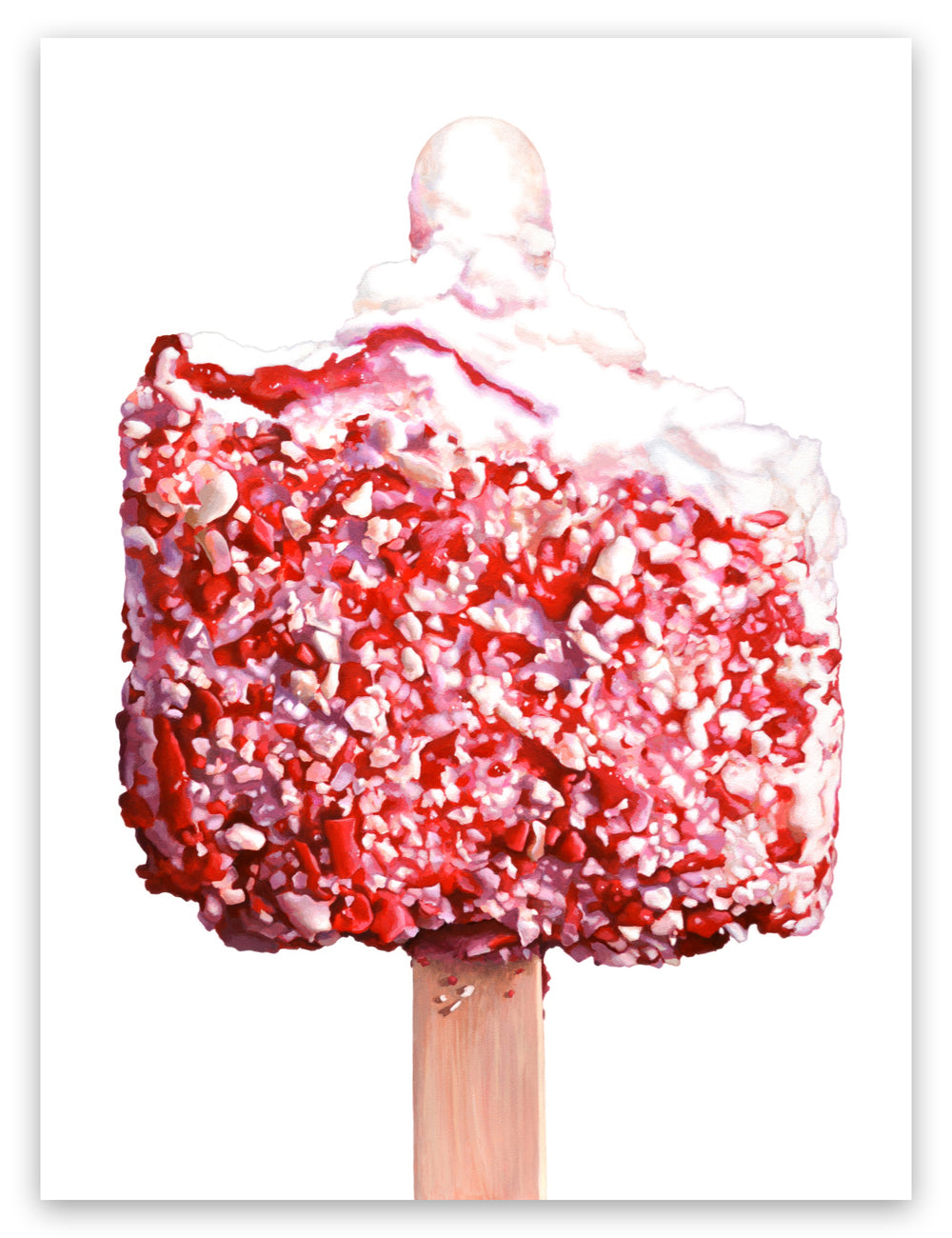 Strawberry Crunch 1 Ice Cream Bar Art Print | Limited Edition of 50