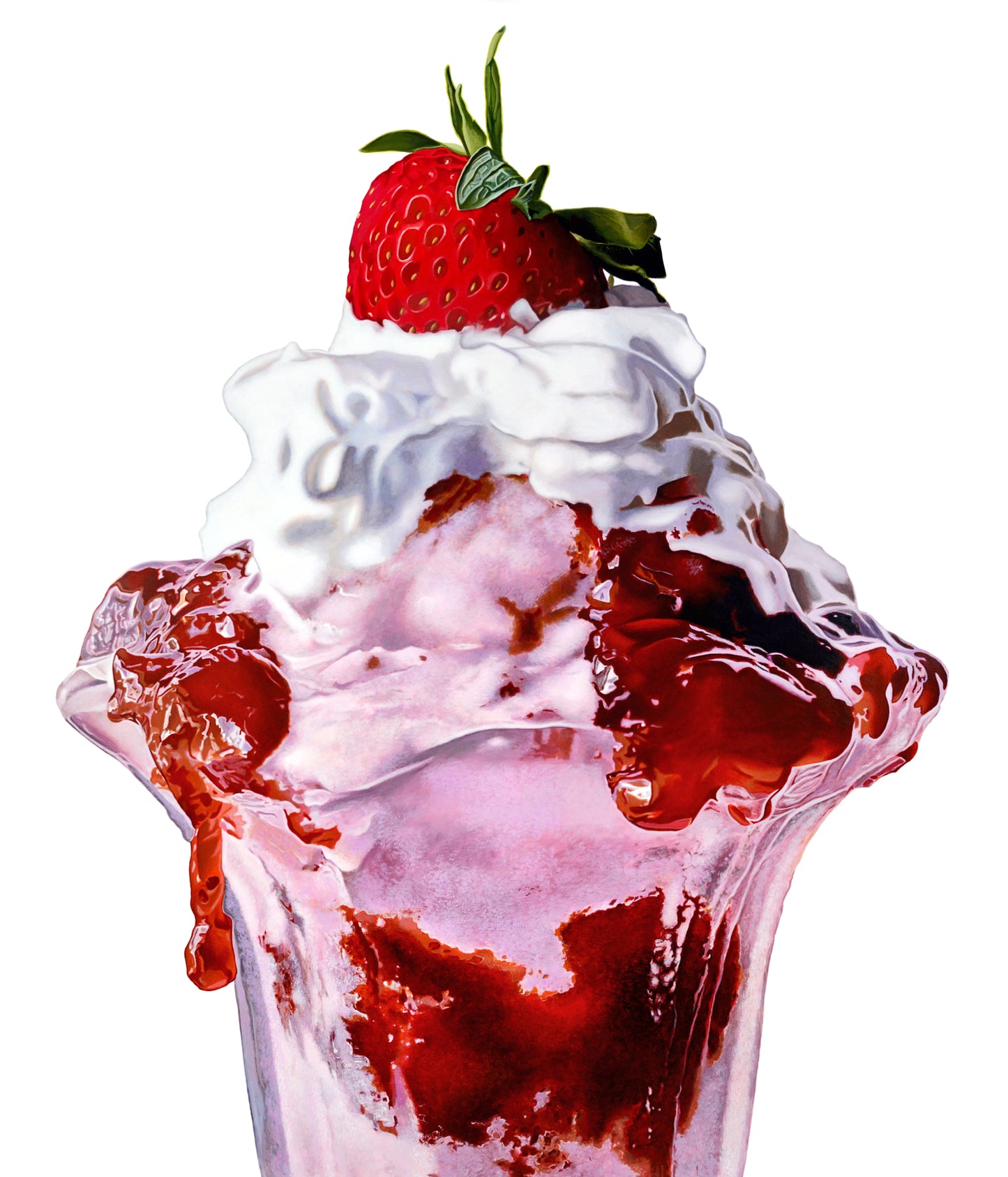 Strawberry Sundae Ice Cream Art Print | Open Edition