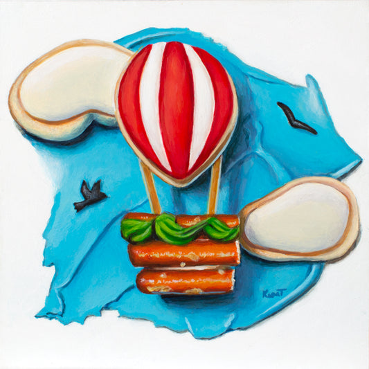 RESERVED - Float Away (Original Acrylic Trompe L'Oeil Painting by Kim Testone)